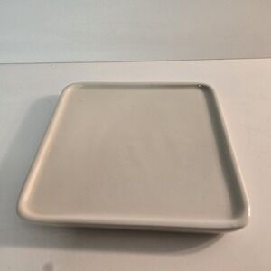 Longaberger Ivory 6.25 In Square Ceramic Condiment Replacement Server Tray Only
